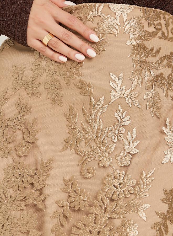 ستايلي تنورة ماكسي بقصة ضيقة من الدانتيل للنساء - Image 2